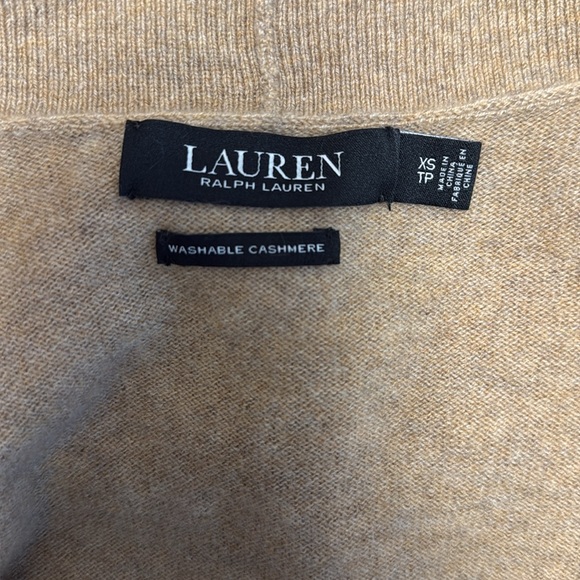 Ralph Lauren Tan Cardigan with Belt and V-Neck size XS - Picture 8 of 9